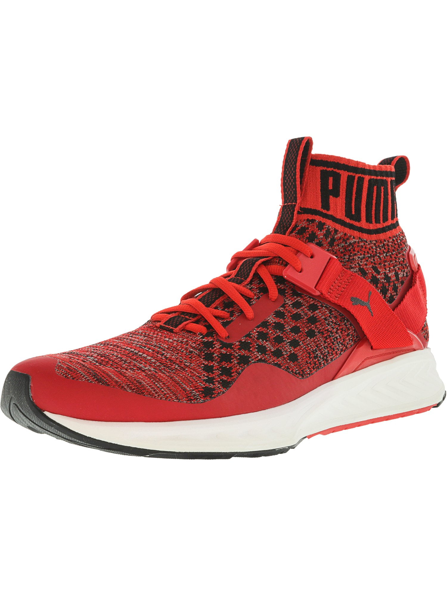 puma high ankle red shoes