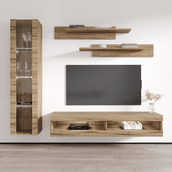 Fly G2 34TV Wall Mounted Floating Modern Entertainment Center