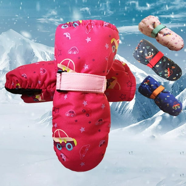 Gants Ski Femme d'hiver Chaudes antidérapants avec Doublure en Polaire  Gloves Coupe Vent Imperméable Gants de Cyclisme Ski Mitaine Sport Snowboard