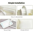 thumbnail image 4 of Large Rabbit Litter Box with Disposable Pee Pads for Small Animals - White, 4 of 5