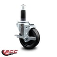 thumbnail image 2 of 4 Inch Phenolic Swivel 1-1/8 Inch Expanding Stem Caster with Brake SCC, 2 of 2