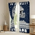 thumbnail image 3 of Erosebridal Soccer Lover Curtains Pack of 2 (38x54), American Football Curtains for Living Room, Eat Sleep 30%-50% Black Out Curtains, Window Drapes Bedroom Decorative, 3 of 6