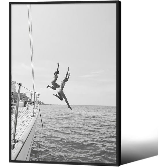 Myhong.1 90s Beach Ocean Surf Posters Summer Surfing Wall Art Trendy Coastal Surfer Picture Prints for Apartment Bedroom Wall Decor Poster 20*28inch
