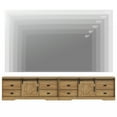 thumbnail image 6 of WAMPAT 2 in 1 Modern Farmhouse TV Stand for 130" TV with Barn Door & Rub Through Distressing, Wood Entertainment Center with Drawers and Storage Cabinet for Living Room,Vintage Oak, 6 of 6