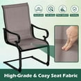 thumbnail image 6 of Costway Set of 2 Patio Chairs C-Spring Motion Chairs with Quick-drying & Breathable Fabric Gray, 6 of 9