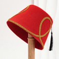 thumbnail image 4 of Turkish Hat Classical Turkish and Moroccan Headwear Halloween Cosplay Classical Turkish Hat Intricate Black Tassels, 4 of 4