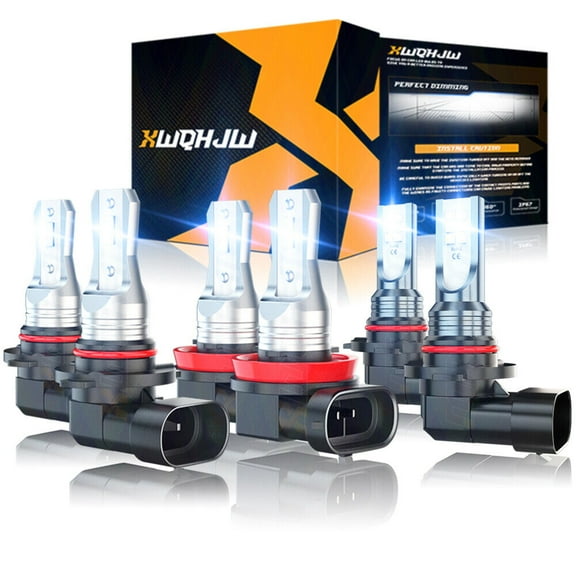 For Ford F150 XL Crew Cab Pickup 2015-2023 LED Headlight Fog Light Bulbs Kit