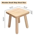 thumbnail image 3 of ManyFun  Wooden Step Stool for Adults, Small Wooden Stool, Square Stool Sitting Stool(Wood), 3 of 9
