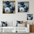 thumbnail image 4 of Designart "Muted Blue And Graceful Mums VII" Mums Floater Framed Canvas Art Print, 4 of 5