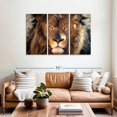 thumbnail image 2 of Elephant Stock Tough Lion Head Wall Art - Horizontal Multi Panel Canvas - Living Room Wall Decor - Animal Multi Panel - Brown And Black Decor - 57" x 36", 2 of 4