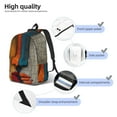 thumbnail image 4 of Honeii Abstract Colorful Duality Print Canvas College Laptop Backpack, Durable Rucksack Travel Notebook Bag School Backpack Book Bag for Men Women-Small, 4 of 7