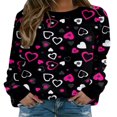 thumbnail image 1 of AMERTEER Chandails en Molleton de la Saint-Valentin pour Femmes Manches Longues Col Rond Pull, 1 of 5
