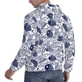 thumbnail image 6 of Picia Blue Fish1 Pattern Casual Men's Hoodie - Lightweight Hooded Sweatshirt with Kangaroo Pocket, Comfortable Pullover for Everyday, Travel-3X-Large, 6 of 7