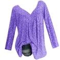 thumbnail image 1 of Pompotops Blouse à Manches Longues Col en V Imprimée pour Femmes Grande Taille Pull Tops Chemise Liquidation, 1 of 8