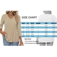 thumbnail image 5 of MOSHU V Neck Womens Tops 3/4 Length Sleeve Tops for Women Babydoll Tunic Dressy Casual Womens Blouses, 5 of 12