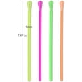 thumbnail image 2 of Assorted Neon Colors Sno-Cone Plastic Spoon Drinking Straws, Pack of 200 Milkshake Straws, 2 of 5