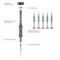thumbnail image 4 of Eigraketly Herramienta de reparación de destornilladores, dispositivo de extracción, removedor de tornillos, acero inoxidable, resistente a la corrosión, Artesanía D 2.5 Eigraketly TO011786-02, 4 of 6