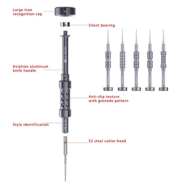 stanreset Outil de Réparation de Tournevis Dispositif de Retrait Vis Extracteur Acier Inoxydable Antirouille Manche Long Durable Opération Simple E T2