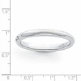 thumbnail image 2 of Platinum 3mm Half-Round Comfort Fit Lightweight Band, 2 of 2