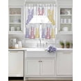 thumbnail image 4 of Happy Easter Bunny Kitchen Curtains Sets 24 Inch Length with Valance, Farmhouse Stripes Polka Dot Rabbits Swag Valances and Tiers Curtain Set Drapes Swag Curtains for Living Room, Bathroom, Bedroom, 4 of 6