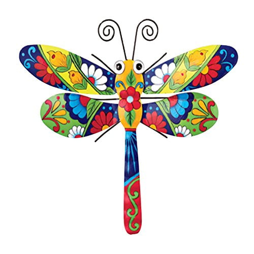 Colorful Metal Hanging Wall Decor Dragonfly
