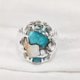 thumbnail image 2 of Oyster Copper Turquoise Mans Ring, Natural Copper Turquoise, Silver Jewelry, 925 Silver Ring, Birthday Gift, Heavy Mens Ring, Arabic Design, Ottoman Style Ring, Christmas, Turkey Mens Signet Ring, 2 of 5