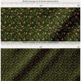 thumbnail image 2 of Soimoi Green Cotton Poplin Fabric Leaves & Buds Floral Print Fabric by the Yard 42 Inch Wide, 2 of 7