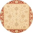thumbnail image 1 of Ahgly Company Indoor Round Abstract Mustard Yellow Oriental Area Rugs, 3' Round, 1 of 6