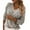 Gray, variant on Fesfesfes Women Sweaters v-Neck Feather Shape Long Sleeve Tops Blouse Sweater Tops on