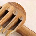 thumbnail image 3 of EeaseMX Peine de madera de sándalo con dientes anchos y densos, masajeador de cabeza natural, color caqui, 1 unidad, 3 of 7