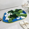 thumbnail image 4 of Rug Moss Flocking Rug Bathroom Non-Slip Absorbent Floor Mat Soft Microfiber Rug Door Mat Washable Rug Blue 40x60cm, 4 of 6