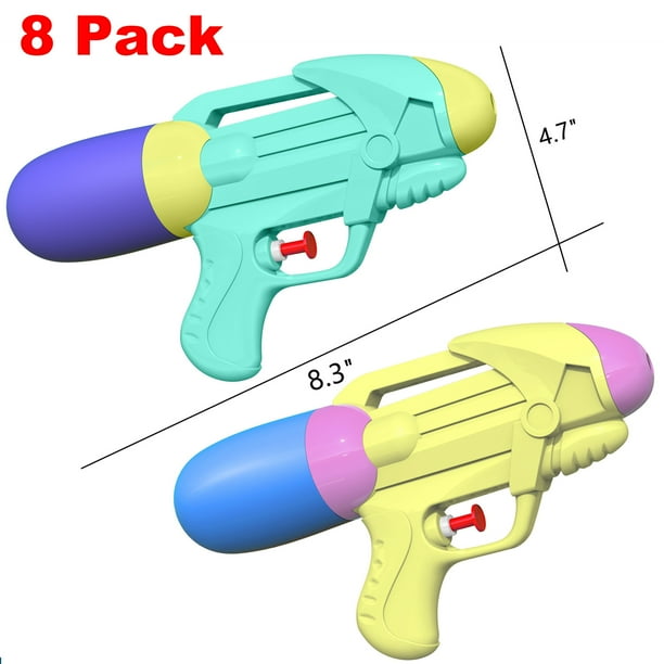 (8 Pack) Water Gun for Kids Soaker Squirt Games, Long Range Water Toy for Party Favors and