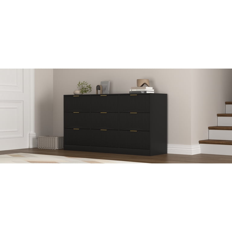 short deep dresser DCF Mission Quarter Sawn White Oak 7-Drawer Low Dresser