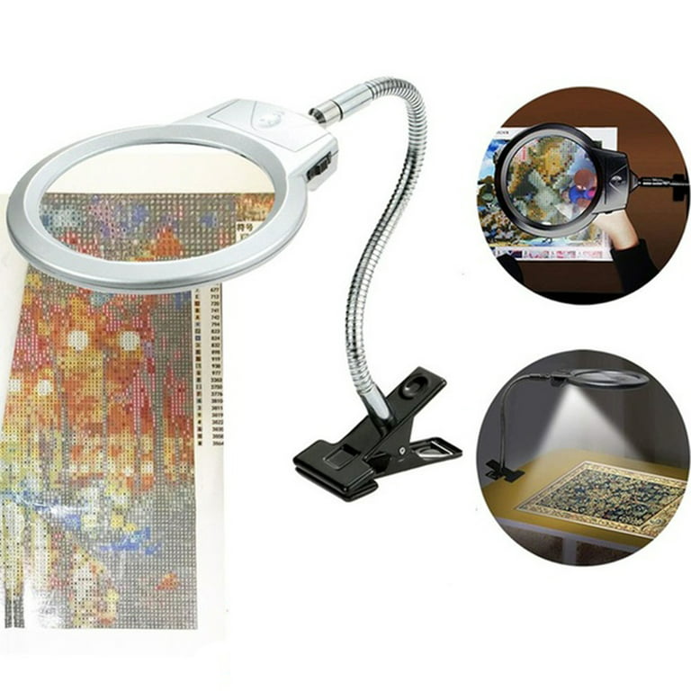 NACAMS Magnifying Glass with 48 LED Lights for Desk, Sewing, Bright Light  for Reading, Crafts, Jewelry Magnifying Glass,Adjustable Gooseneck -  Walmart.com in 2023