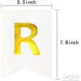 thumbnail image 4 of Banner de feliz cumpleaños blanco y dorado, letreros brillantes, artículos para fiestas de cumpleaños, decoración para habitación infantil, decoración colgante, 13 piezas, 4 of 5