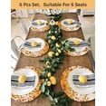 thumbnail image 4 of 13 Inch Round Placemats Set of 4, Orange Pumpkins Fall Non Slip Heat Insulation PP Table Mats, Thanksgiving Maple Leaves Botanical Washable Place Mats for Kitchen Dining Party Table Decor, 4 of 7
