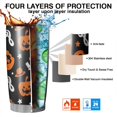 thumbnail image 7 of 20oz Tumblers Musical Halloween Icons Pattern Stainless Steel Vacuum Insulated Double Wall Travel Tumbler Cups Mug with Lid and Straw,Cleaning Brush for Cold & Hot Drinks, 7 of 7