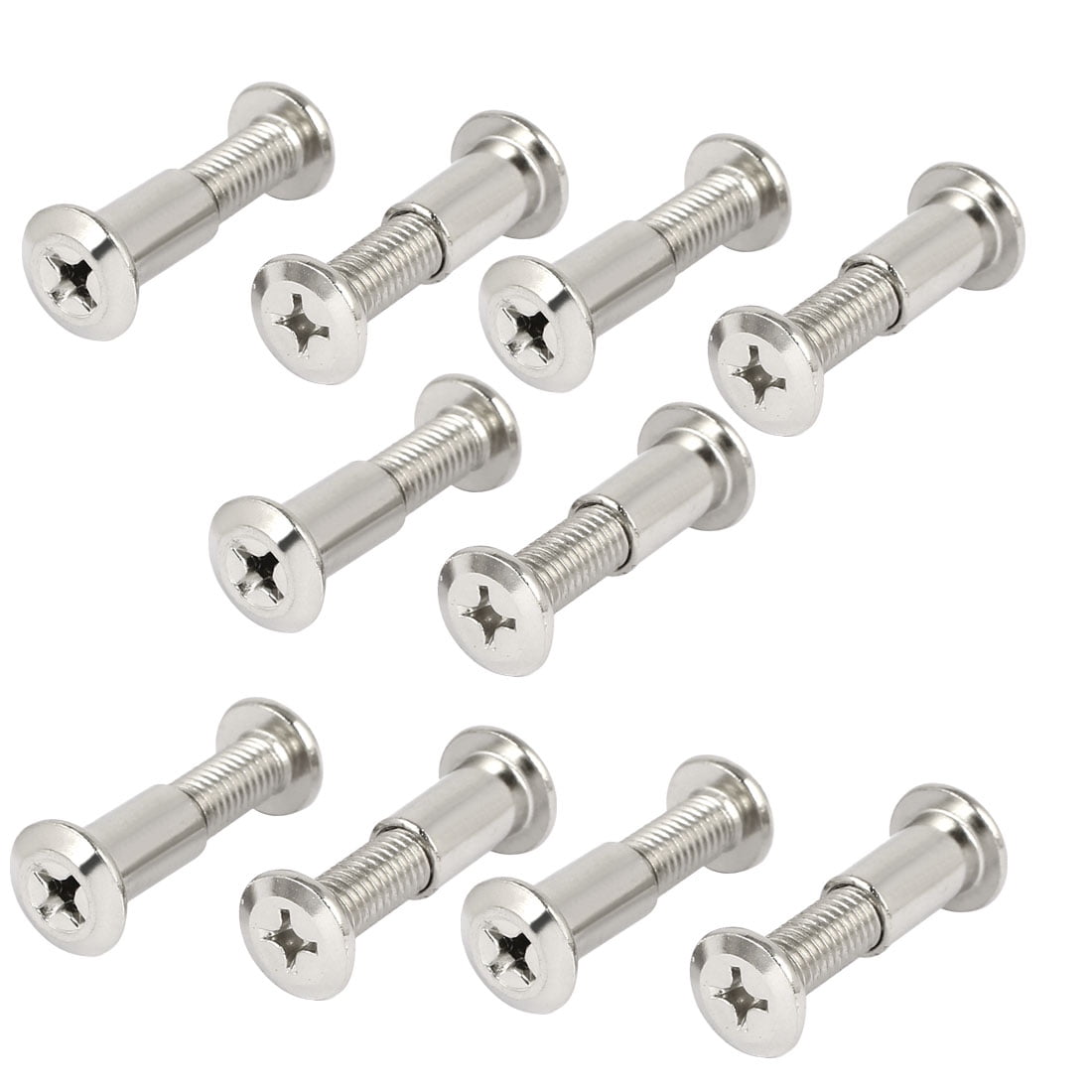 Uxcell M8x30mm Metal Countersunk Head Screw Bolts Dowel Nuts (10pack