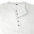 thumbnail image 5 of Dresfit Henley Shirts Men Button Down Solid Tennis Tees Short Sleeve Lightweight Loose Business Tops Cotton Relaxed Fit T Shirts White M, 5 of 6