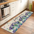 thumbnail image 3 of Hello Spring 2'x6' Runner Rug, Pastoral Purple Bottle Floral Rustic Burlap Washable Non-Slip Area Rugs for Hallway Kitchen Floor Bedroom Entryway, StainResistant Laundry Carpet Decoration Indoor Mat, 3 of 9