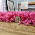 thumbnail image 4 of Maxy Home Bella Solid Pink 6 ft. 7 in. x 9 ft. 3 in. Shag Area Rug, 4 of 7