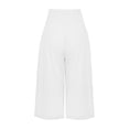 thumbnail image 3 of Outfmvch Linen Pants Women Pedal Pushers for Women Drawstring Elastic Waist Gauchos for Women Capris Drawstring with Pockets Capri Pants with Lace Side Summer Outfits 2026 Trendy White S-2XL, 3 of 5