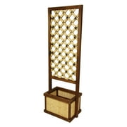 Oriental Furniture Japanese Bamboo Trellis with Planter