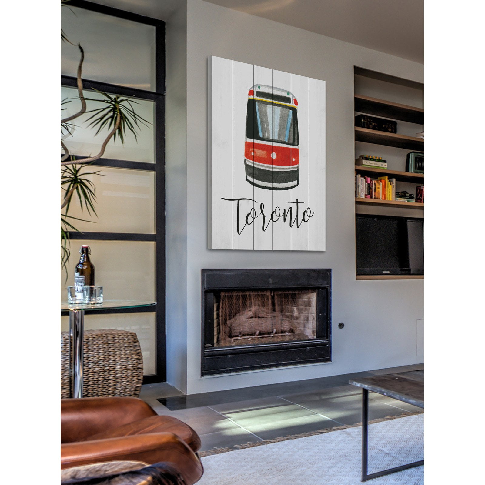 Marmont Hill "Autobus" by Molly Rosner Painting Print on White Wood