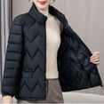 thumbnail image 7 of Levmjia Womens Quilted Jacket Long Sleeve Winter Coats Warm Thickened Hooded Casual Loose Pure Cotton Padded Outwear Outdoor Work Travel, 7 of 7