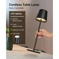 thumbnail image 3 of Lampes de Table Portatives, Lot de 2, DEL Sans Fil 6000 mAh avec Gradation Continue à 3 Couleurs pour Usage Intérieur et Extérieur, 3 of 6