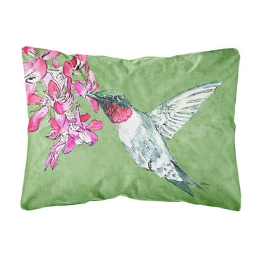 Carolines Treasures 8886PW1216 Hummingbird Canvas Fabric Decorative Pillow, 12H x16W, multicolor