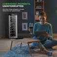 thumbnail image 3 of NutriChef PKCWCDS182 18 Bottle Fridge | Dual Zone Chiller | Adjustable Temperature 41°F to 64°F | Ultra Quiet Operation | Wine Cooler for Home, & Office | Free Standing 32x11x26 in (Black), 3 of 5