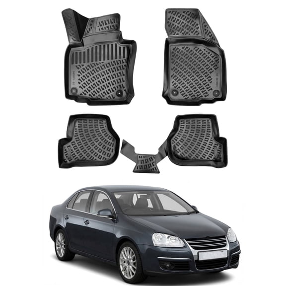 VW Jetta 3D Floor Mat - Black | 2005-2011, Sd