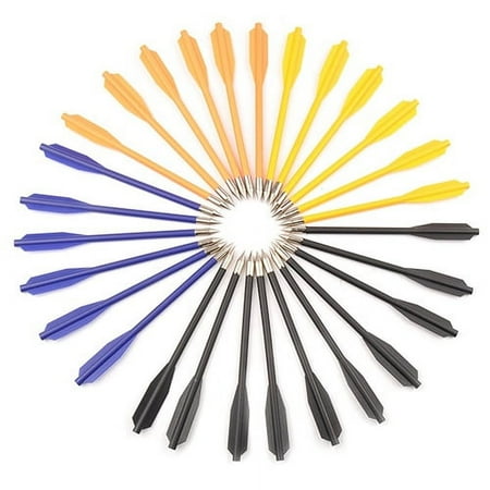 XinRui 36Pcs 6.3 Inches Colorful Plastic Crossbow Bolts Arrows for Hunting Archery
